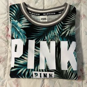 Victoria’s Secret PINK Palm Trees Sweatshirt size XS
